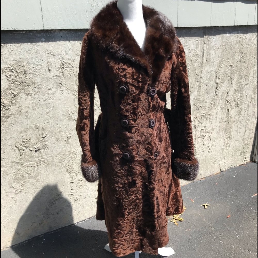Fabulous Vtg 60s/70s Boho double breasted fur Coat